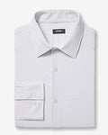 Express Men's Slim Dash Striped Stretch Modern Tech 1Mx Dress Shirt in White Small