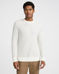 Express Men's Two Tone Crew Neck Cotton Sweater in White Small