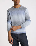Express Men's Gradient Cotton-Blend Crew Neck Sweater in Indigo