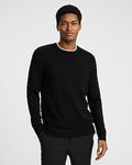 Express Men's Crew Neck Everyday Performance Merino Wool Sweater in Black Small