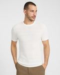 Express Men's Textured Rayon Crew Neck Sweater T-Shirt in White Small