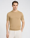 Express Men's Jersey Crew Neck Sweater T-Shirt in Brown Small