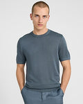 Express Men's Jersey Crew Neck Sweater T-Shirt in Blue Small
