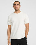 Express Men's Boxy Cotton Crew Neck Sweater T-Shirt in White Small