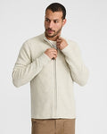 Express Men's Textured Zip Mock Neck Sweater in White Small