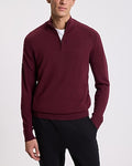 Express Men's Quarter Zip Merino Wool Sweater in Ruby
