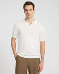 Express Men's Jersey Short Sleeve Sweater Polo in White Small