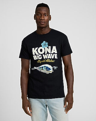 Express Men's Kona Graphic T-Shirt in Black Small