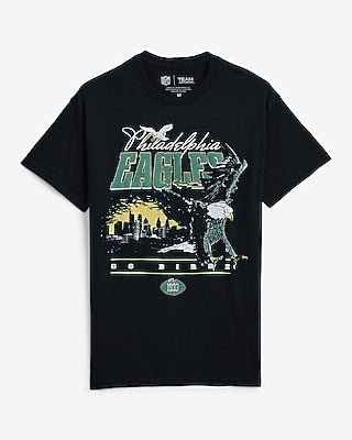 Express Men's Philadelphia Eagles Graphic T-Shirt in Pitch Black