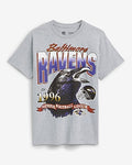 Express Men's Baltimore Ravens Graphic T-Shirt in Gray Small