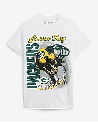 Express Men's Green Bay Packers Cotton Graphic T-Shirt in Bright White