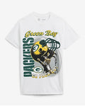Express Men's Green Bay Packers Cotton Graphic T-Shirt in White Small