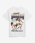 Express Men's Denver Broncos Cotton Graphic T-Shirt in Bright White