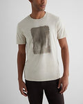 Express Men's Foggy Embroidered Tree Perfect Pima Cotton Graphic T-Shirt in Oyster