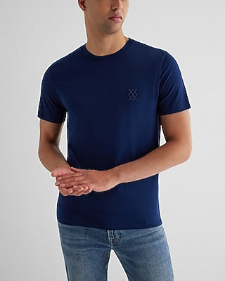 Express Men's Diamond X Logo Perfect Pima Cotton Graphic T-Shirt in Obsession Blue