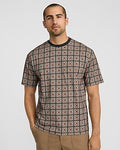 Express Men's Geo Tile Print Graphic T-Shirt in Pitch Black