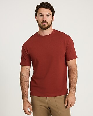 Express Men's Classic Fit Premium Weight T-Shirt in Red Small