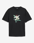 Express Men's Classic Fit Cotton Lily Floral Graphic T-Shirt in Black Small