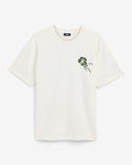 Men's Classic Fit Ivory Express Script Graphic T-Shirt in White Small