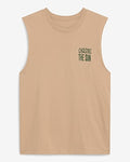 Express Men's Jersey Chasing The Sun Crew Neck Graphic Tank Top in Neutral Small