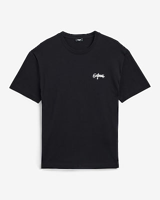 Men's Classic Fit Cotton Express Tour Graphic T-Shirt in Black Small