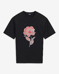 Express Men's Classic Fit Floral Blur Graphic T-Shirt in Pitch Black