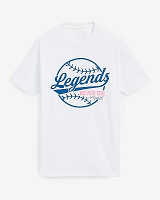 Express Men's The Sandlot Graphic White T-Shirt in Bright White