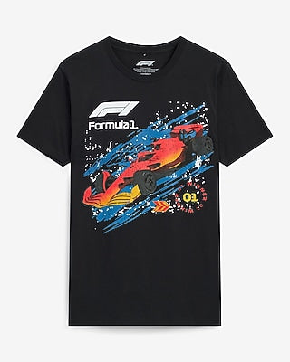 Express Men's Formula 1 Graphic T-Shirt in Black Small