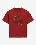 Express Men's Classic Fit Embroidered Take It Easy Cotton Graphic T-Shirt in Sadona