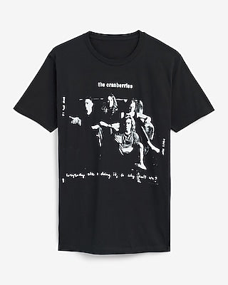 Express Men's The Cranberries Graphic T-Shirt in Black Small