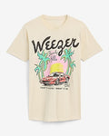 Express Men's Weezer Ivory Graphic T-Shirt in White Small
