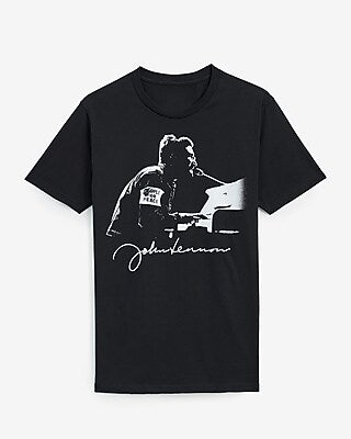 Express Men's John Lennon Graphic T-Shirt in Black Small