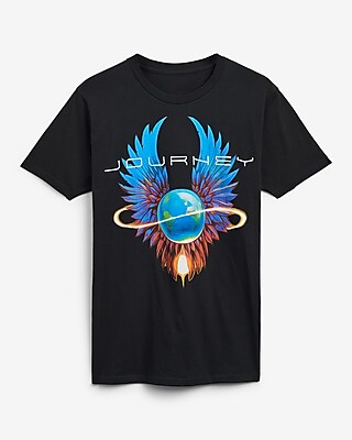 Express Men's Journey Black Graphic T-Shirt in Pitch Black