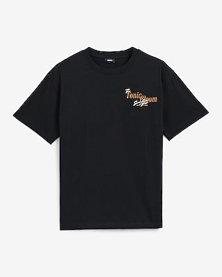 Express Men's Tonic Bloom Cotton Graphic T-Shirt in Black Small