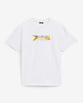 Express Men's Negroni Cotton White Graphic T-Shirt in Bright White