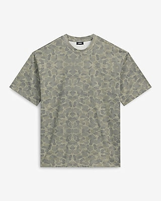 Express Men's Camo Print Crew Neck Graphic T-Shirt Small