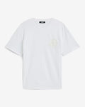 Express Men's Classic Fit Mini Embroidered Floral X Logo Graphic T-Shirt in White Small