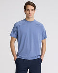 Express Men's Sueded Jersey Crew Neck T-Shirt in Blue Small