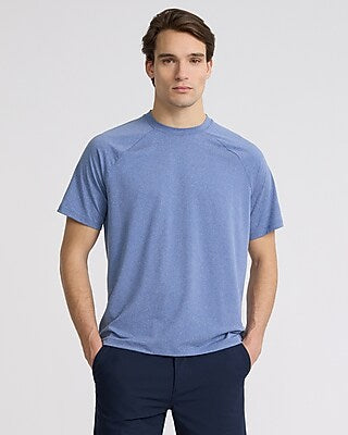 Express Men's Sueded Jersey Crew Neck T-Shirt in Blue Small