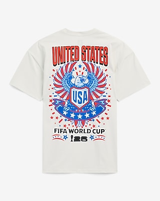 Express Men's Usa Cotton Soccer Graphic T-Shirt in Ivory