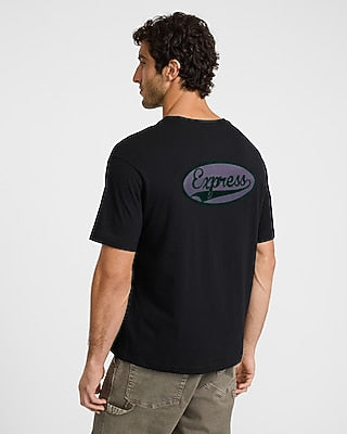 Men's Express Perfect Pima Cotton Graphic T-Shirt in Pitch Black