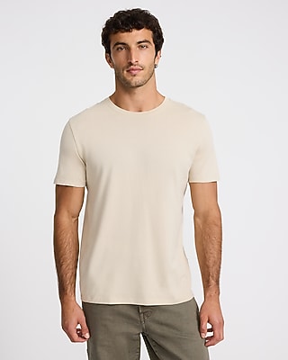 Express Men's Perfect Pima Cotton Crew Neck T-Shirt in Neutral Small