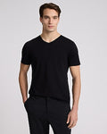 Express Men's V-Neck Perfect Pima Cotton T-Shirt in Black Small