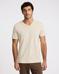 Express Men's V-Neck Perfect Pima Cotton T-Shirt in Neutral Small