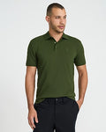 Express Men's Mini X Logo Luxe Pique Polo in Green Small