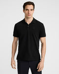 Express Men's Mini Emblem Logo Cotton Pique Polo in Black Small