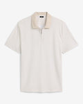 Express Men's Geo Perfect Pima Cotton Pique Zip Polo in Neutral Small