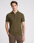 Express Men's X-Logo Perfect Pima Cotton Pique Polo in Green Small