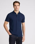 Express Men's X-Logo Perfect Pima Cotton Pique Polo in Blue Small