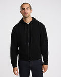 Express Men's Zip Fleece Hoodie in Pitch Black